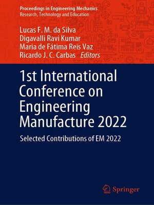 cover image of 1st International Conference on Engineering Manufacture 2022